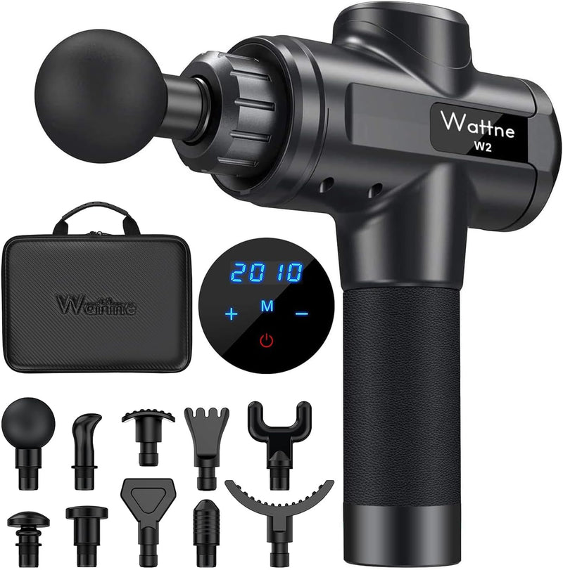Wattne W2 专业深层肌肉筋膜枪 (20档调节/静音) 黑色
