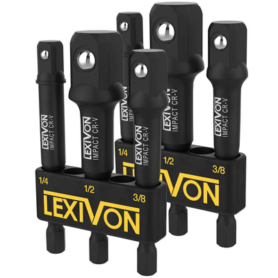LEXIVON LX-101X2 冲击级套筒适配器延长杆套装 (2件套)