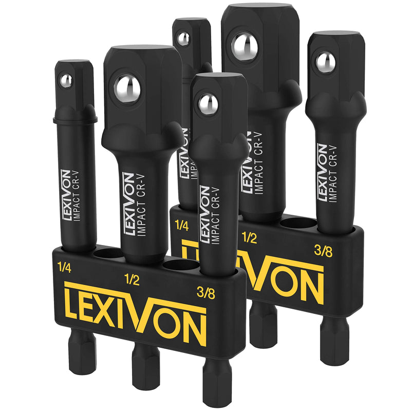 LEXIVON LX-101X2 冲击级套筒适配器延长杆套装 (2件套)