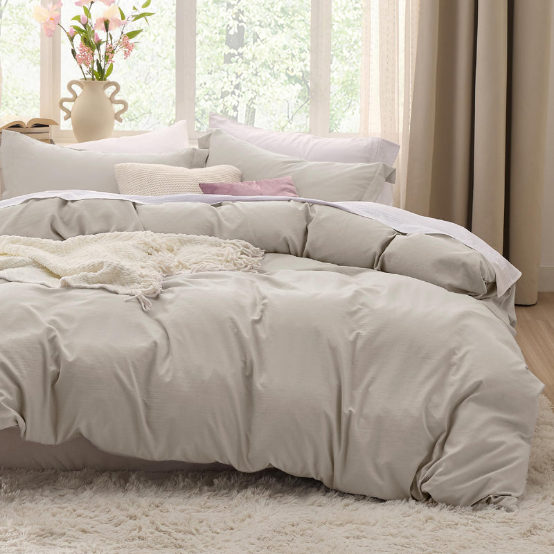 Bedsure Duvet Cover Set-Washed Cotton Like 被套三件套