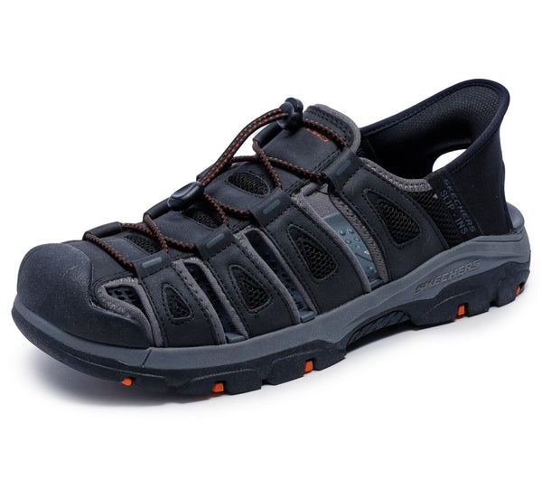 Skechers 205187WW 男士一脚蹬渔夫帆布凉鞋