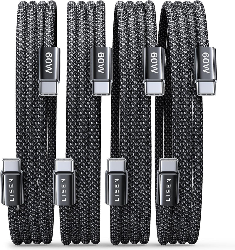 LISEN RM 60W快充USB-C数据线四件套