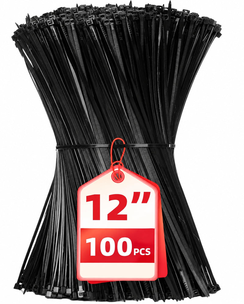 WLEAD 12英寸重型自锁扎带 (100根装)