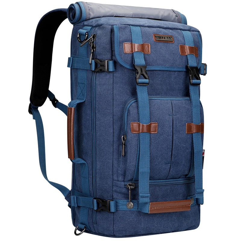 WITZMAN A519-1 Classic Blue US 帆布复古旅行背包