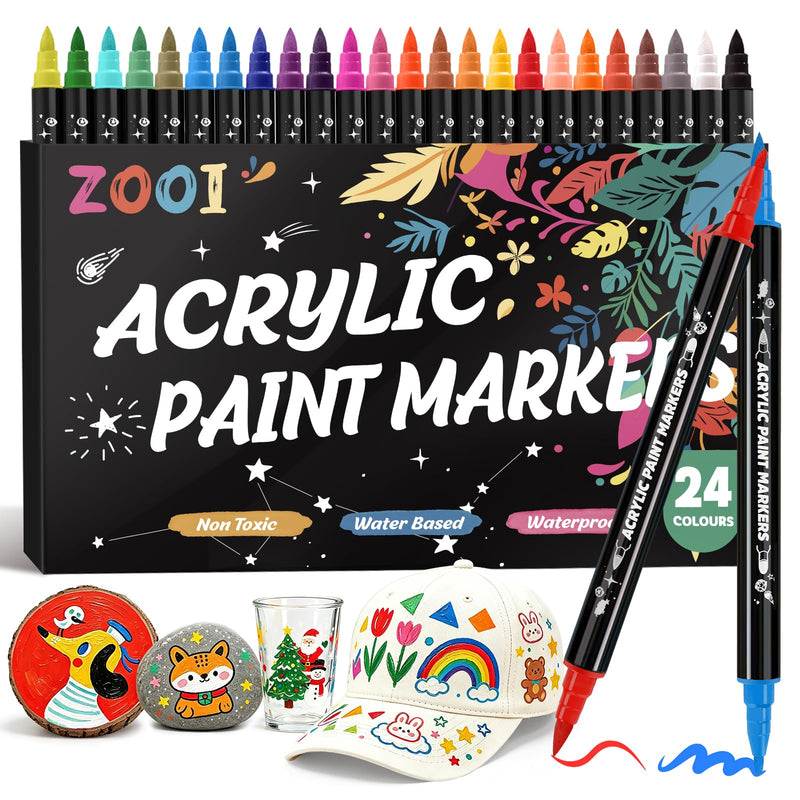 ZOOI 24色亚克力马克笔