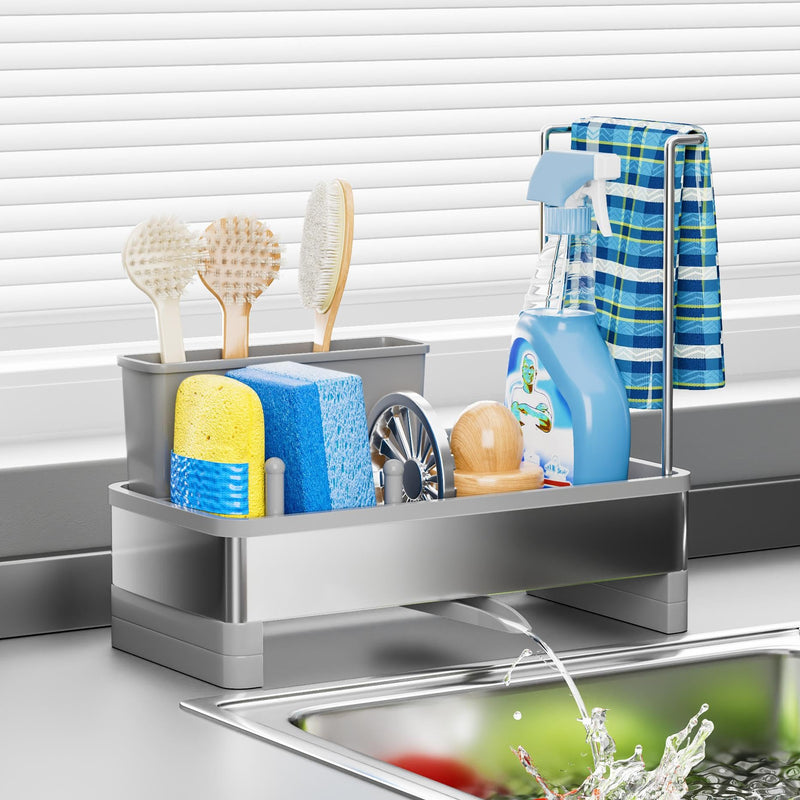 Ewaiira stainless-sink caddy 多功能不锈钢水槽沥水置物架