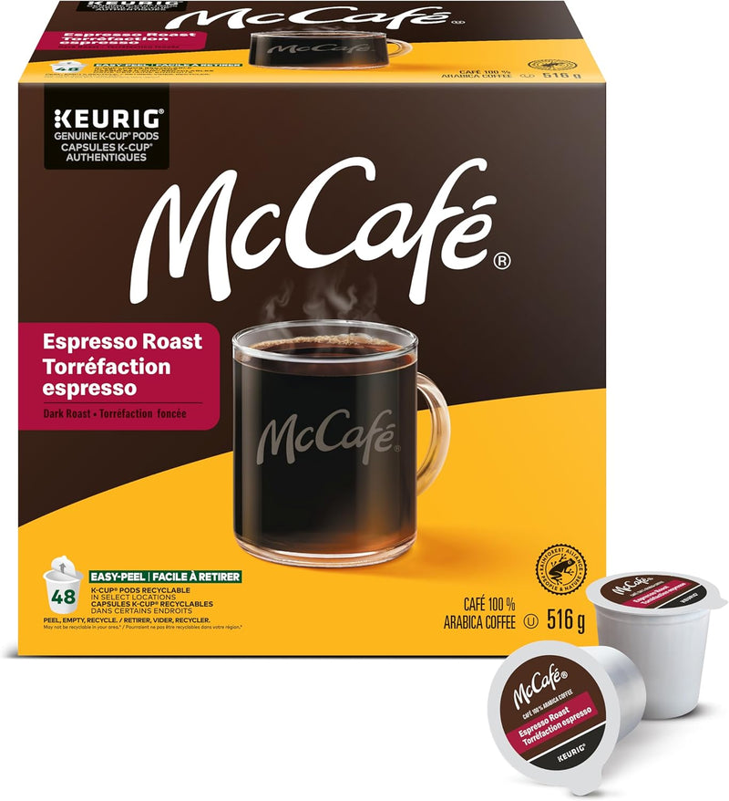 McCafe 麦咖啡 Espresso Roast K-Cup 胶囊咖啡/浓缩烘焙 48颗装 (适用于Keurig咖啡机/平均$0.72每颗)