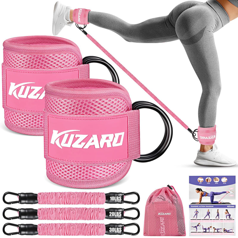 KUZARO Resistance Bands Set with Ankle Straps 弹力带脚踝绑带套装