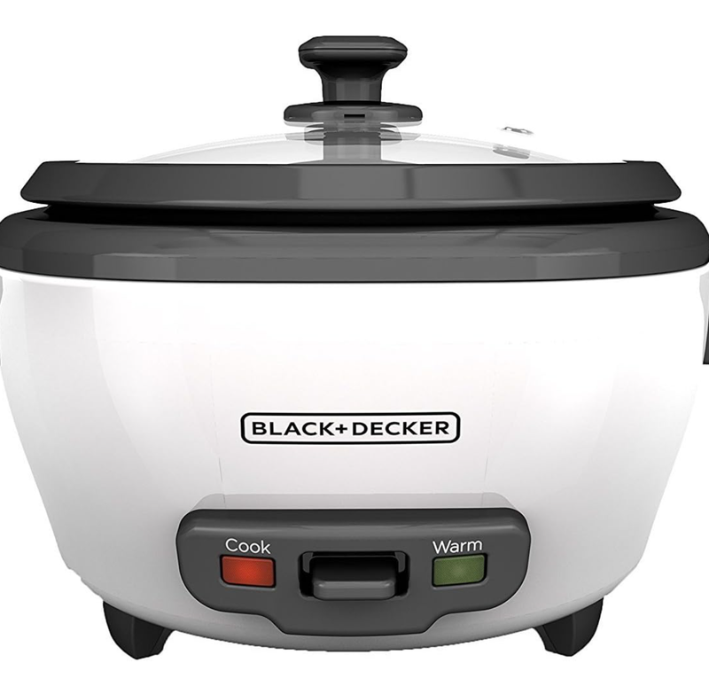 BLACK+DECKER 2合1 电饭煲/蒸锅 (6杯容量/不粘内胆/自动保温) 白色