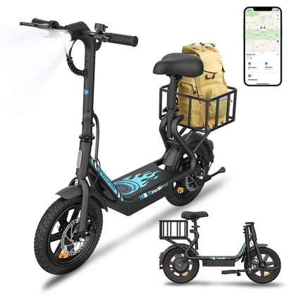 Gyrocopters Zeno 2.0 Electric Scooter 32 km/h Max Speed | Up to 40 km Range | UL2272 Approved | 500W Motor (Peak Power) | Shock-Absorbing Adjustable Seat | Anti-Theft GPS | All-Terrain 14” Tires