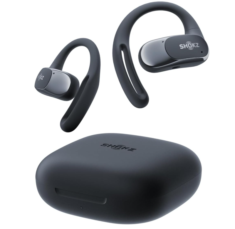 SHOKZ OpenFit Air 开放式蓝牙运动耳机（不入耳设计/DirectPitch技术/IP54防水/28小时续航/黑色）