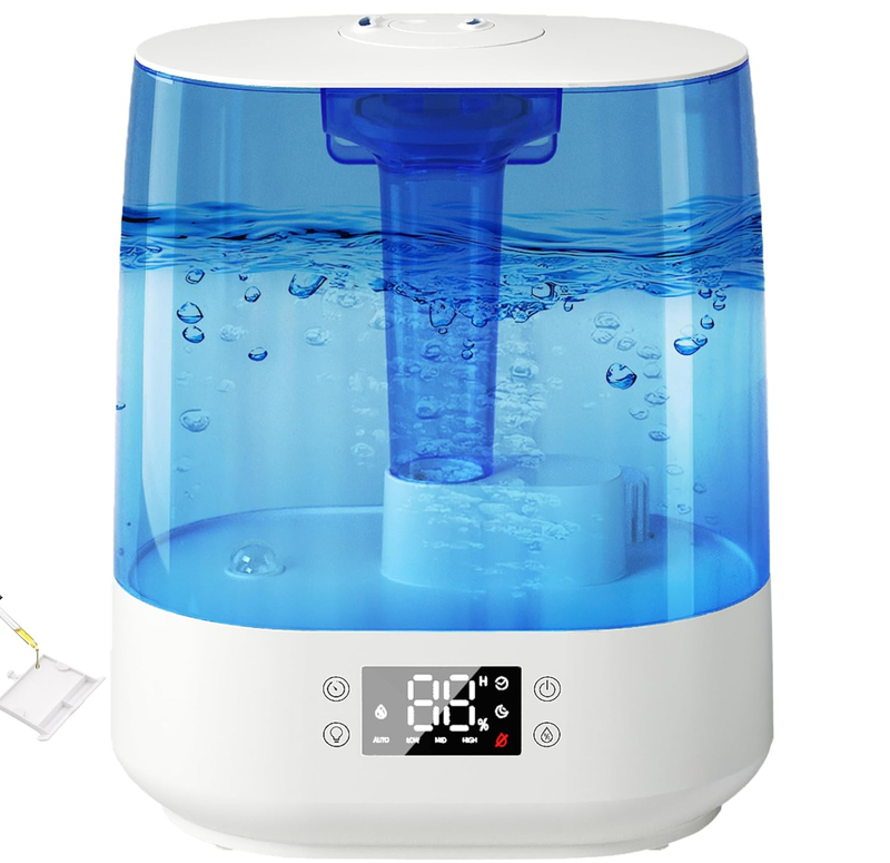 AOOYSORA 6L 智能恒湿加湿器 (顶部注水/60小时续航/睡眠模式/双喷嘴) 蓝色
