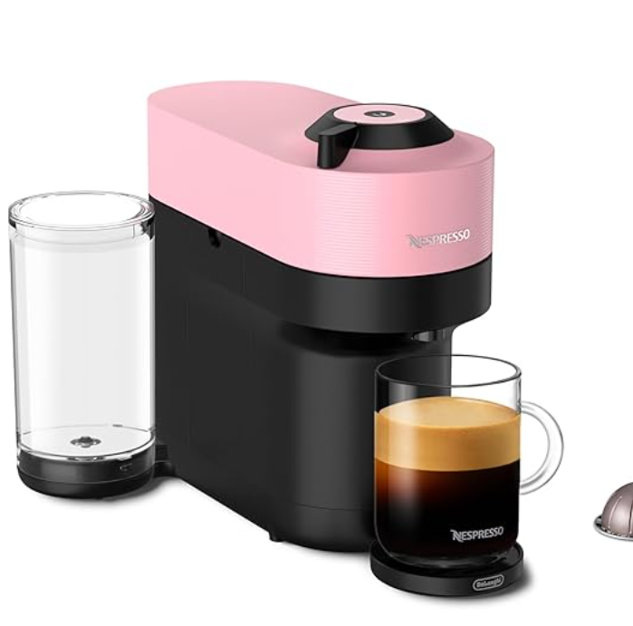 Nespresso Vertuo Pop+ 胶囊咖啡机/浓缩咖啡机 (6种杯量/冷萃模式/赠胶囊) 粉色